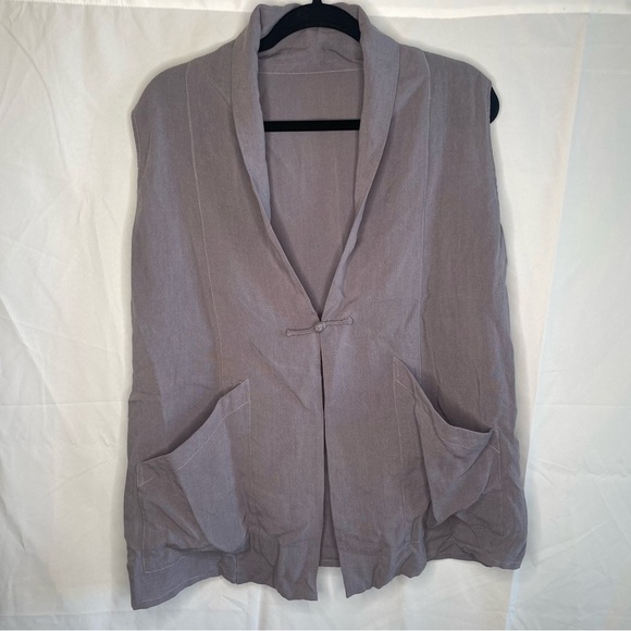 FRIDaze Linen Vest Jacket - Picture 1 of 5